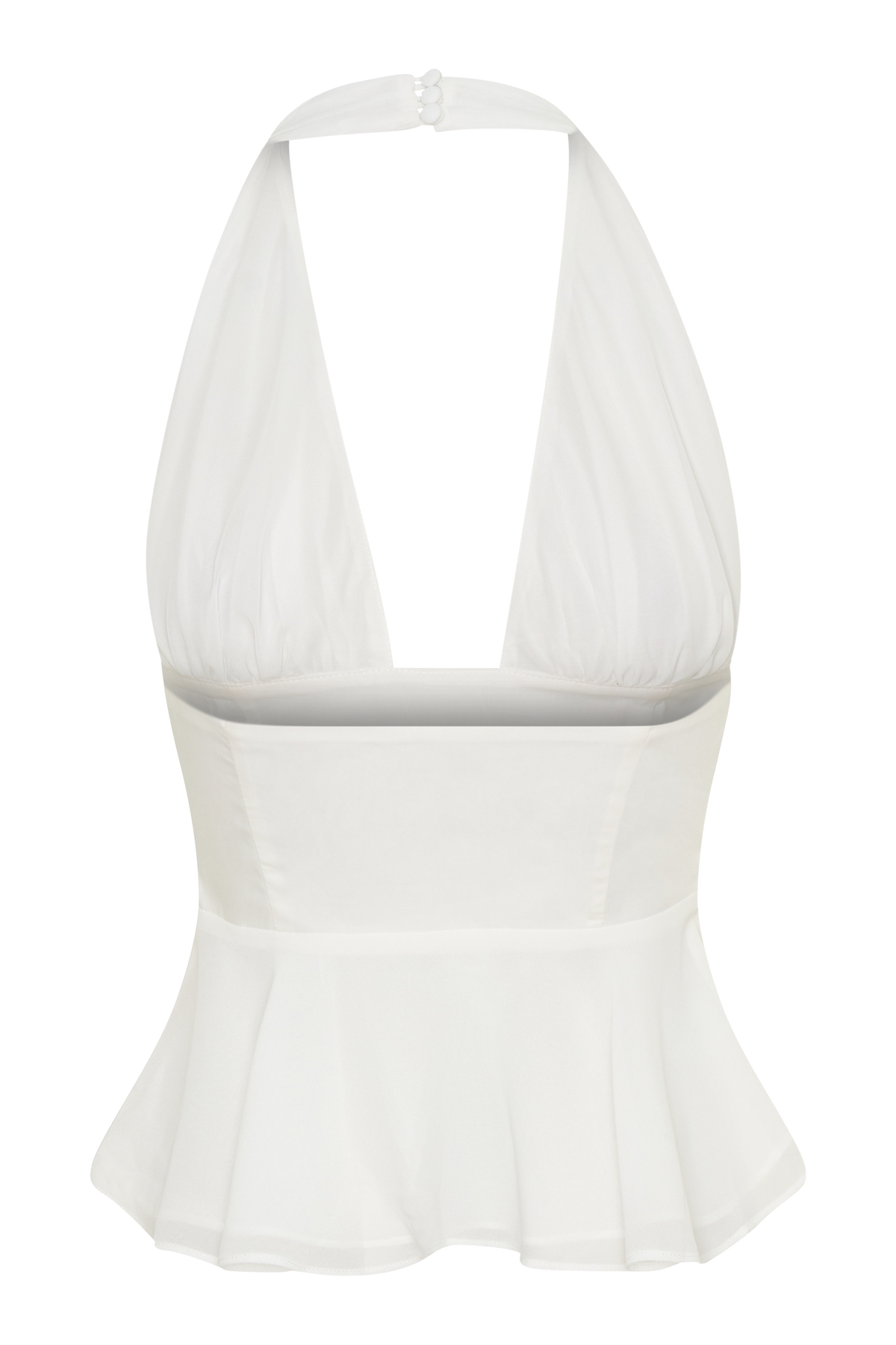 River Halter Neck Sleeveless Top - White