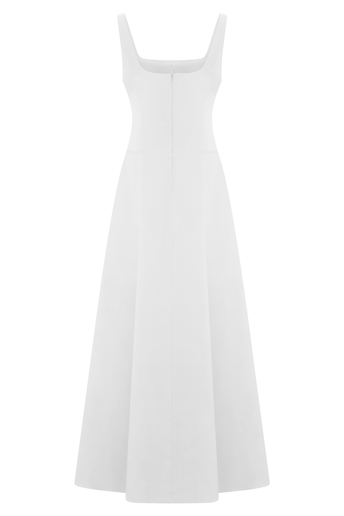 Salma Drop Waist Cotton Maxi Dress - White
