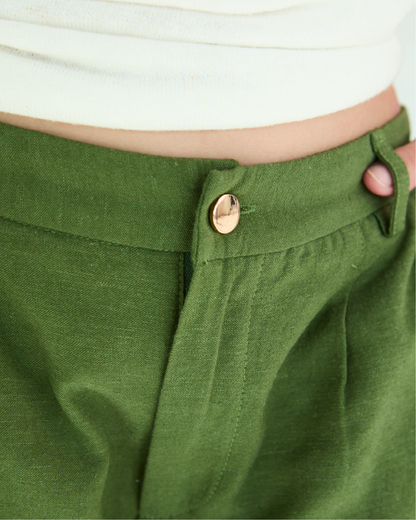 Girl Yves Pants - Moss