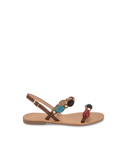 Halep Sandals - Tan Multi