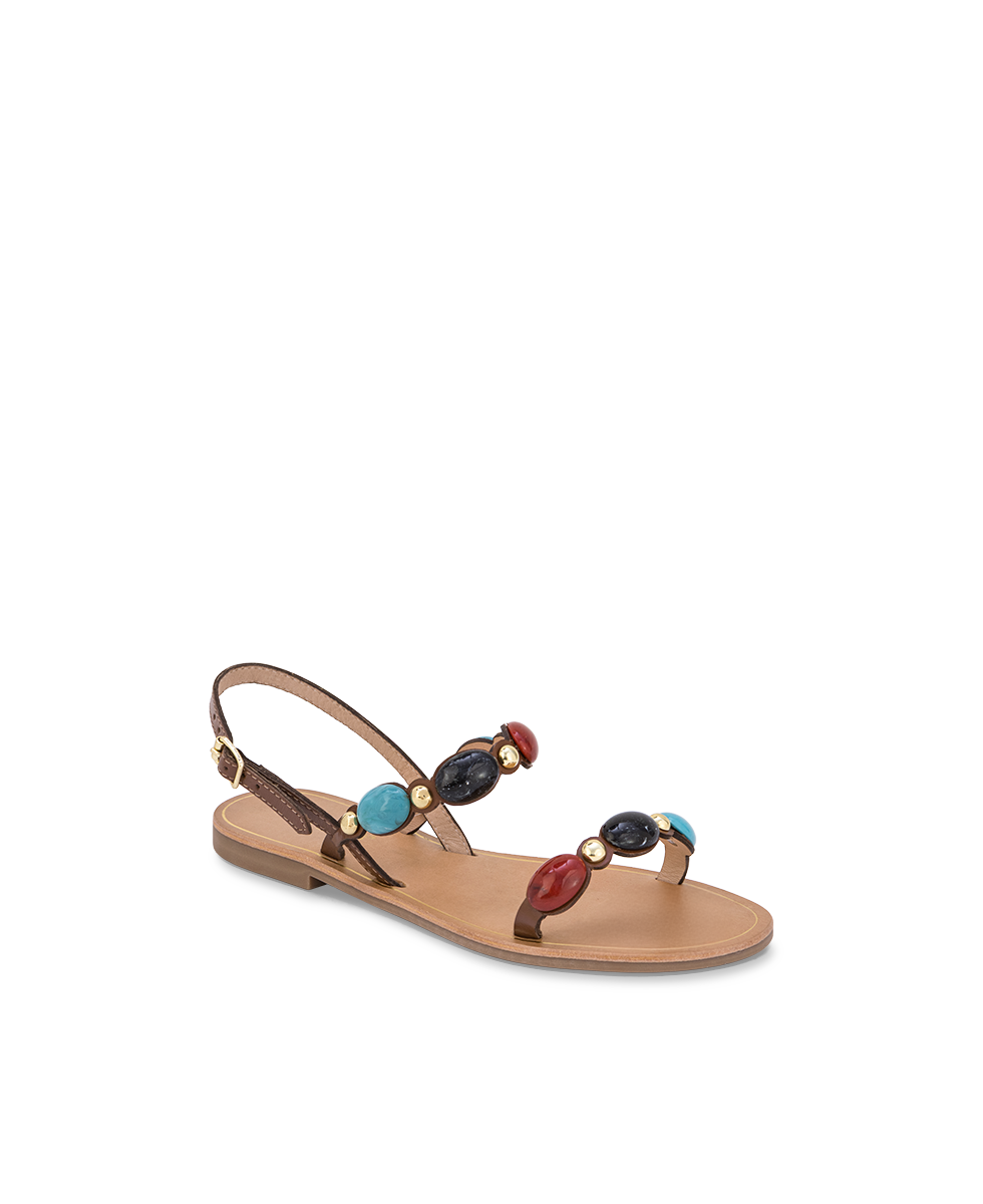 Halep Sandals - Tan Multi