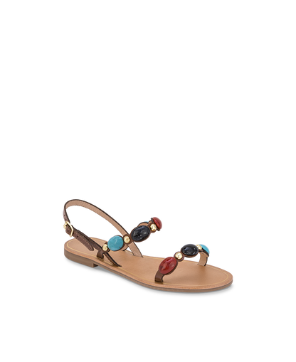 Halep Sandals - Tan Multi