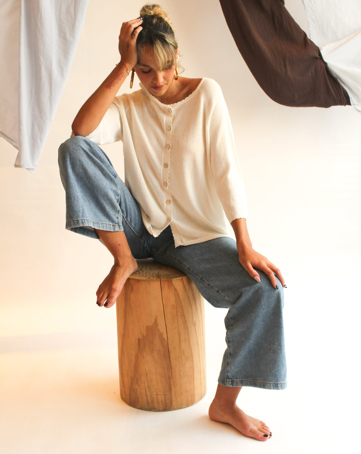 La Bretagne Cardigan - White