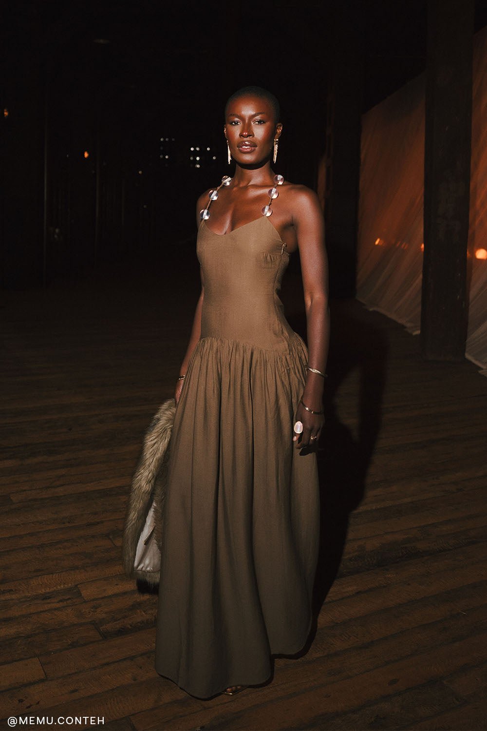 Darling Linen Maxi Dress - Chocolate