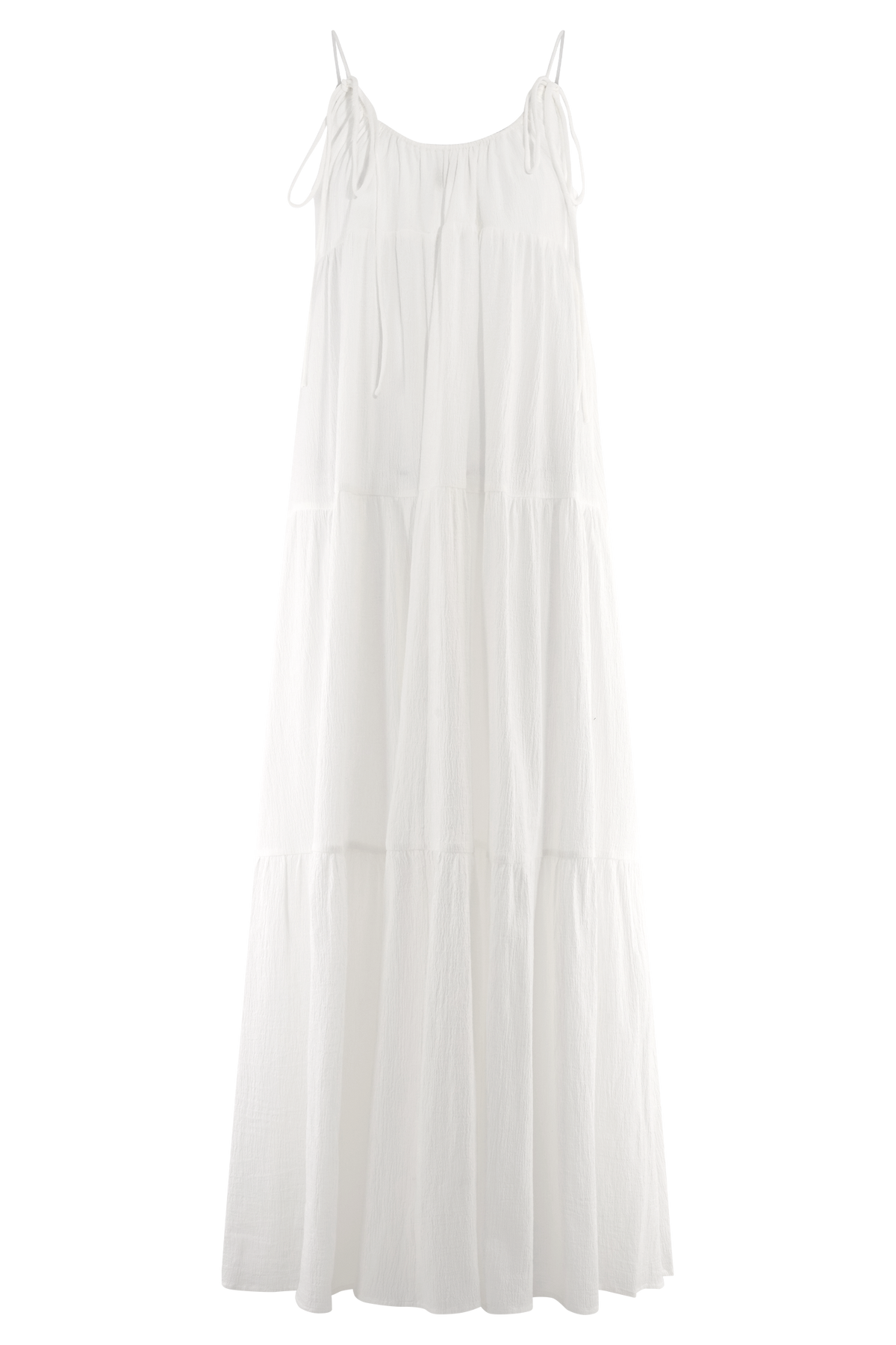 Lenny Front Tie Top - White