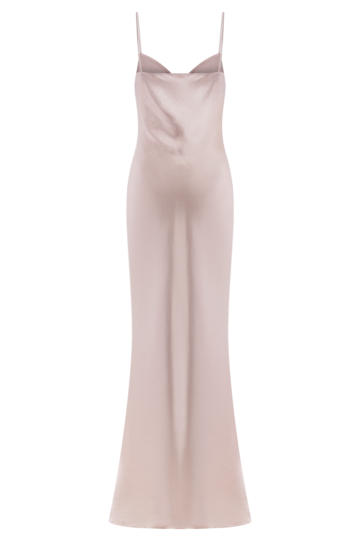 Lilly Sweetheart Satin Maxi Dress - Soft Pink