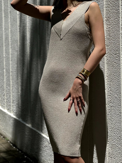 Lola Sleeveless Dress - Gold