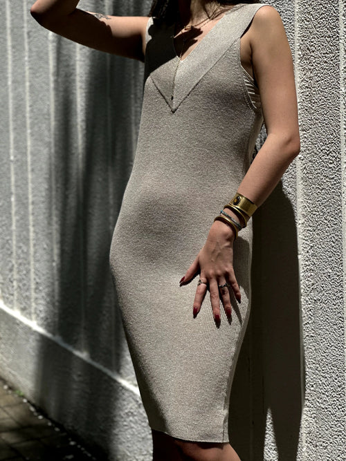 Lola Sleeveless Dress - Gold