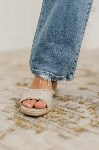 Hazel Blues® |  Lorena Mid Rise Vintage Wash Bootcut Jeans