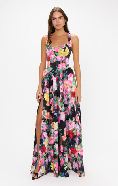 Abigail Maxi Dress ~ Moonlit Garden Gala Taffeta