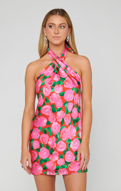 Jasmine Tie Mini Dress ~ Rosie Blooms