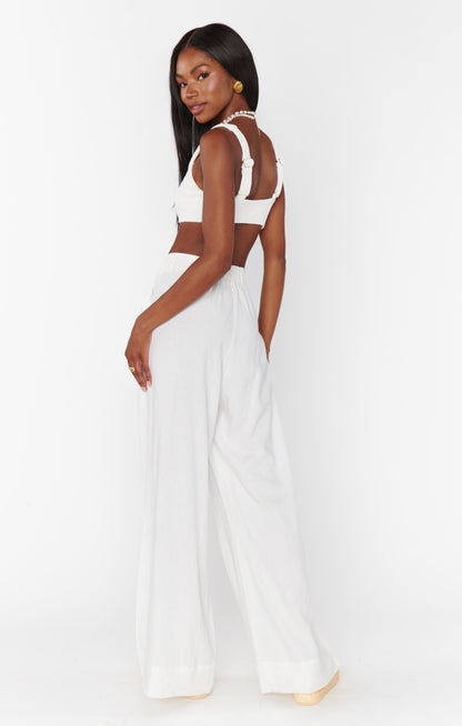 Hayes Trouser ~ White Linen