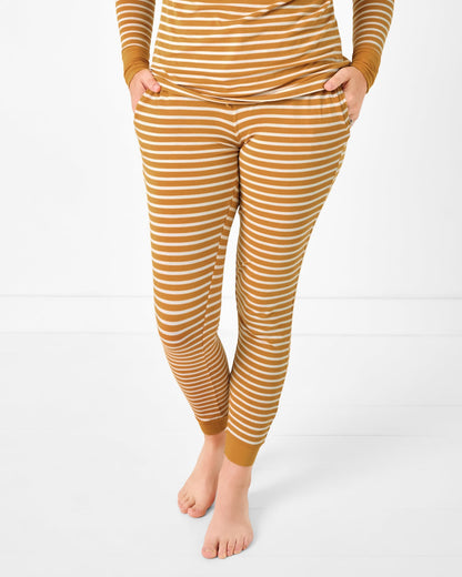 Marigold Stripe Women's Pajama Pants