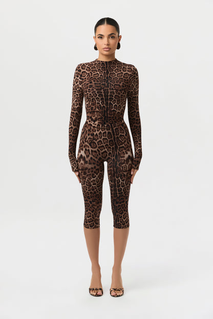 Naked Print Capri Leggings