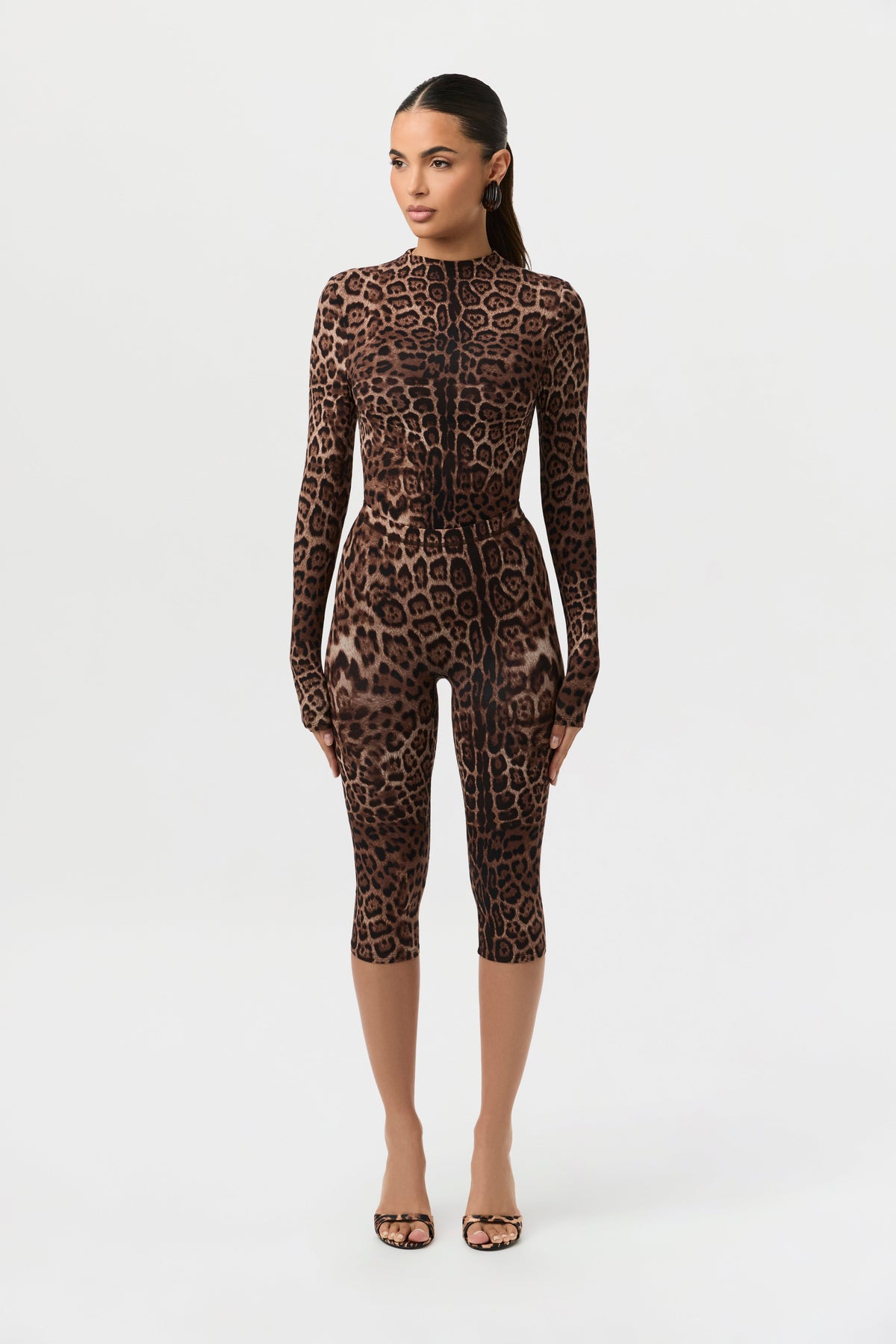 Naked Print Capri Leggings