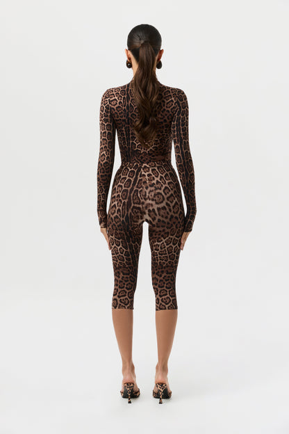 Naked Print Capri Leggings