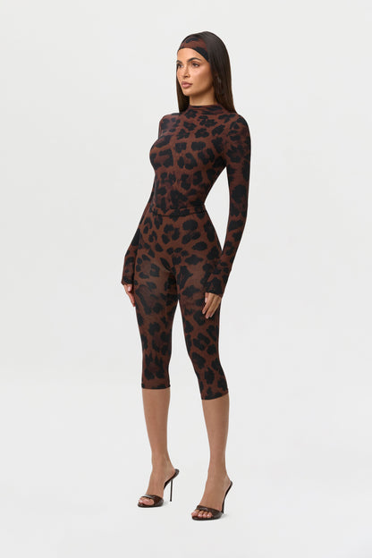 Naked Print Capri Leggings
