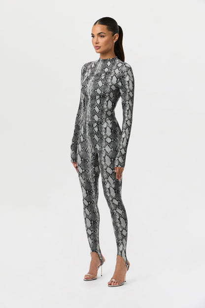 Naked Print Stirrup Legging Petite