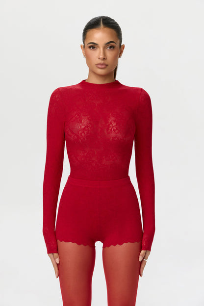 Stretch Lace Scallop Shorts