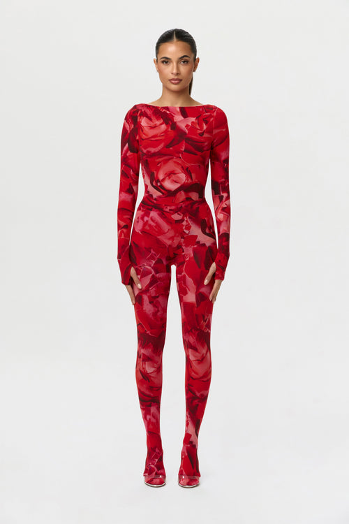 Bare Body Print Closed Toe Leggings