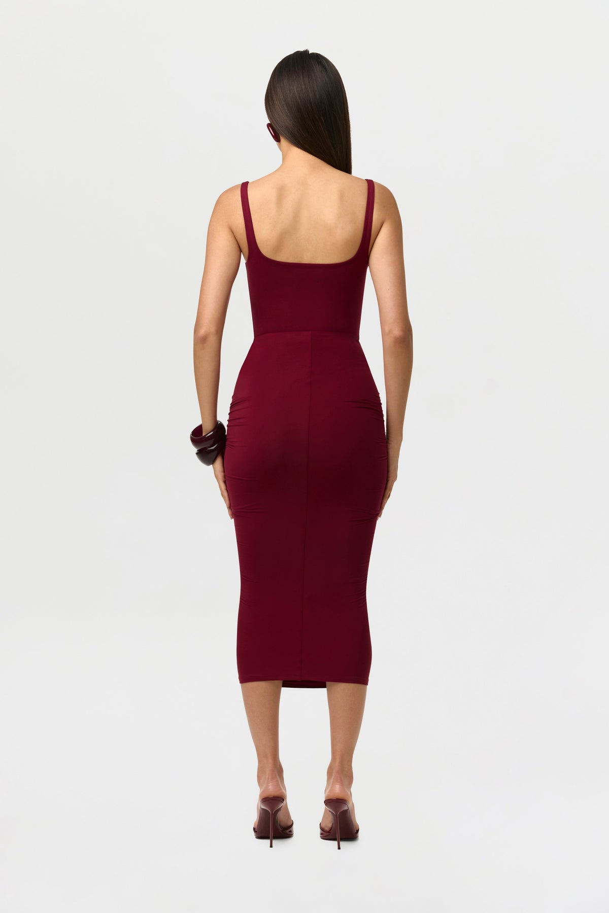 Naked Drape Midi Skirt