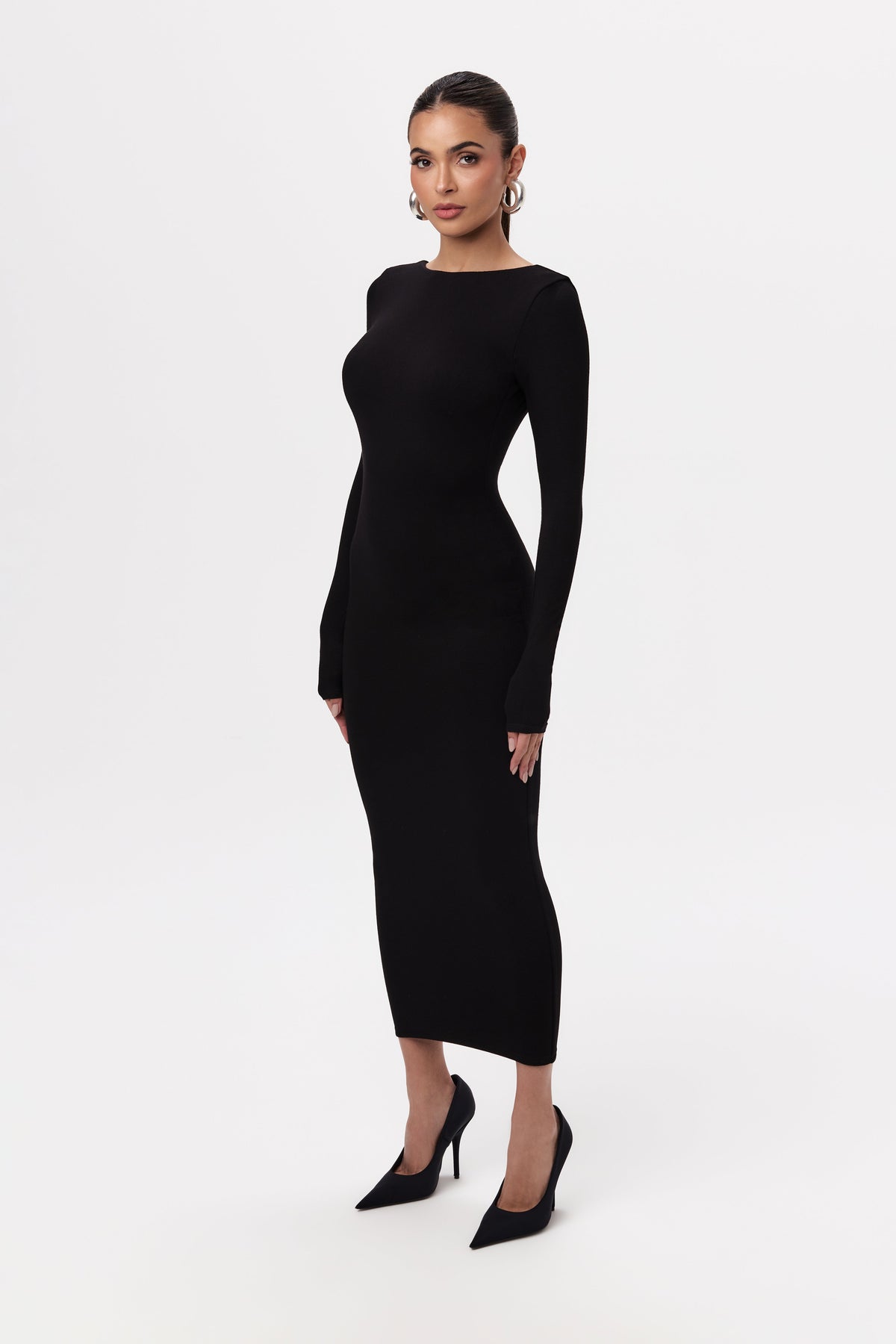 NW Open Back Midi Dress
