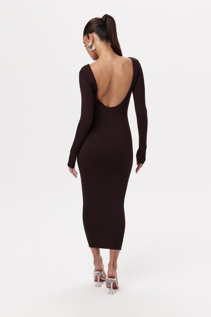 NW Open Back Midi Dress