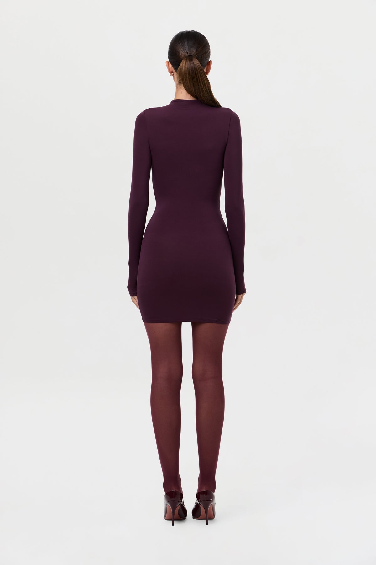 Naked Mock Neck Mini Dress