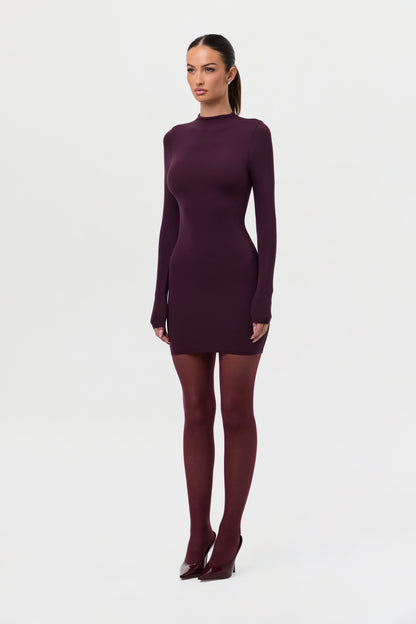 Naked Mock Neck Mini Dress