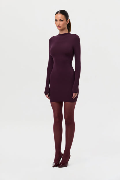 Naked Mock Neck Mini Dress