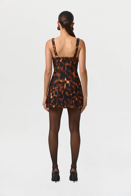 Suiting Tortoise Mini Dress