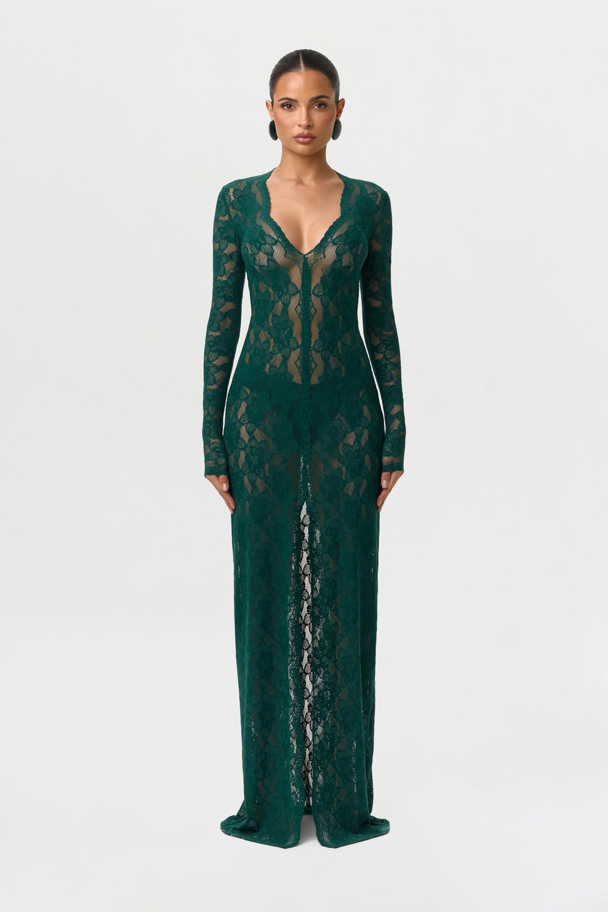 Stretch Lace Maxi Dress