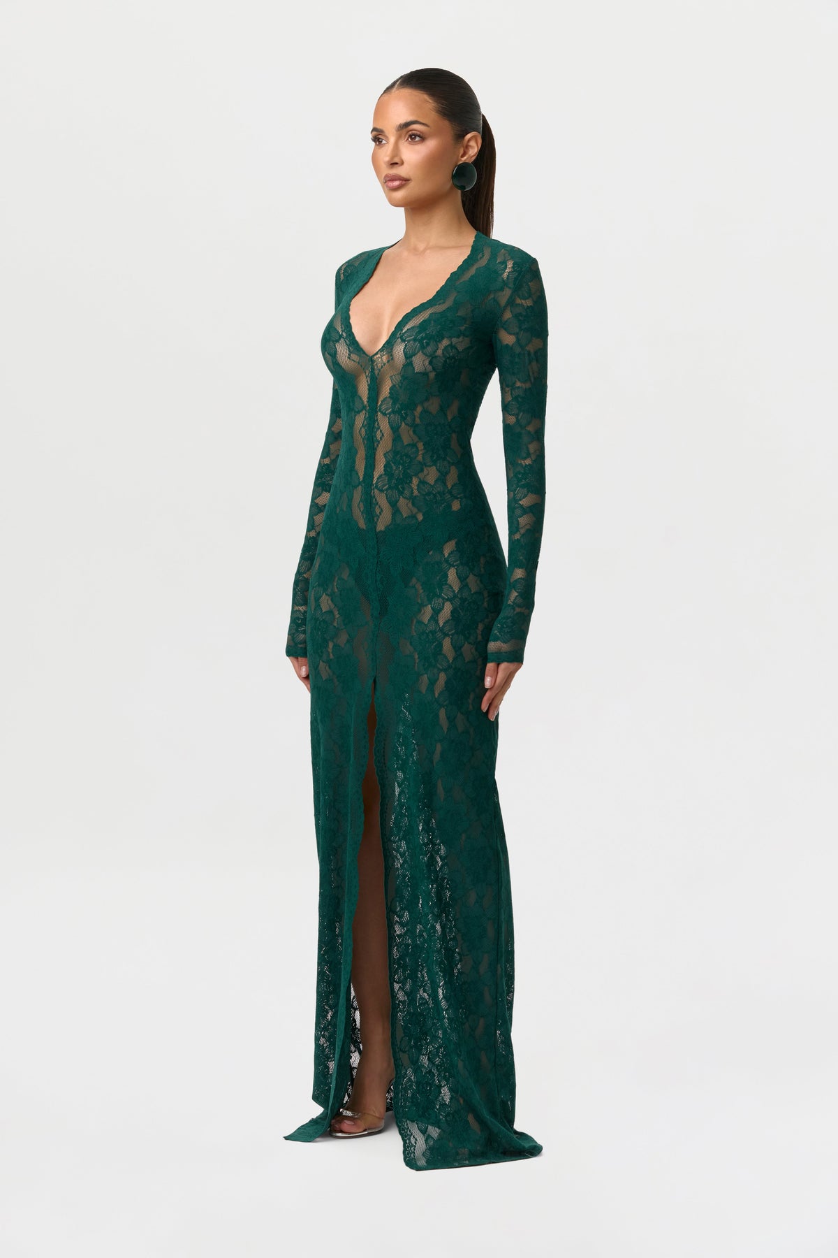 Stretch Lace Maxi Dress