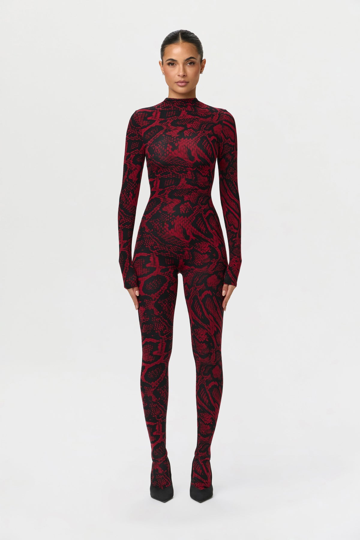 Naked Print Closed Toe Jumpsuit