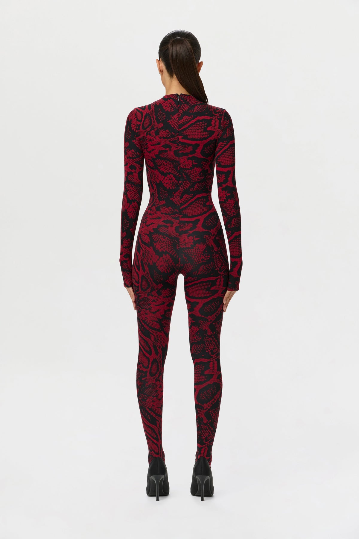 Naked Print Closed Toe Jumpsuit Petite