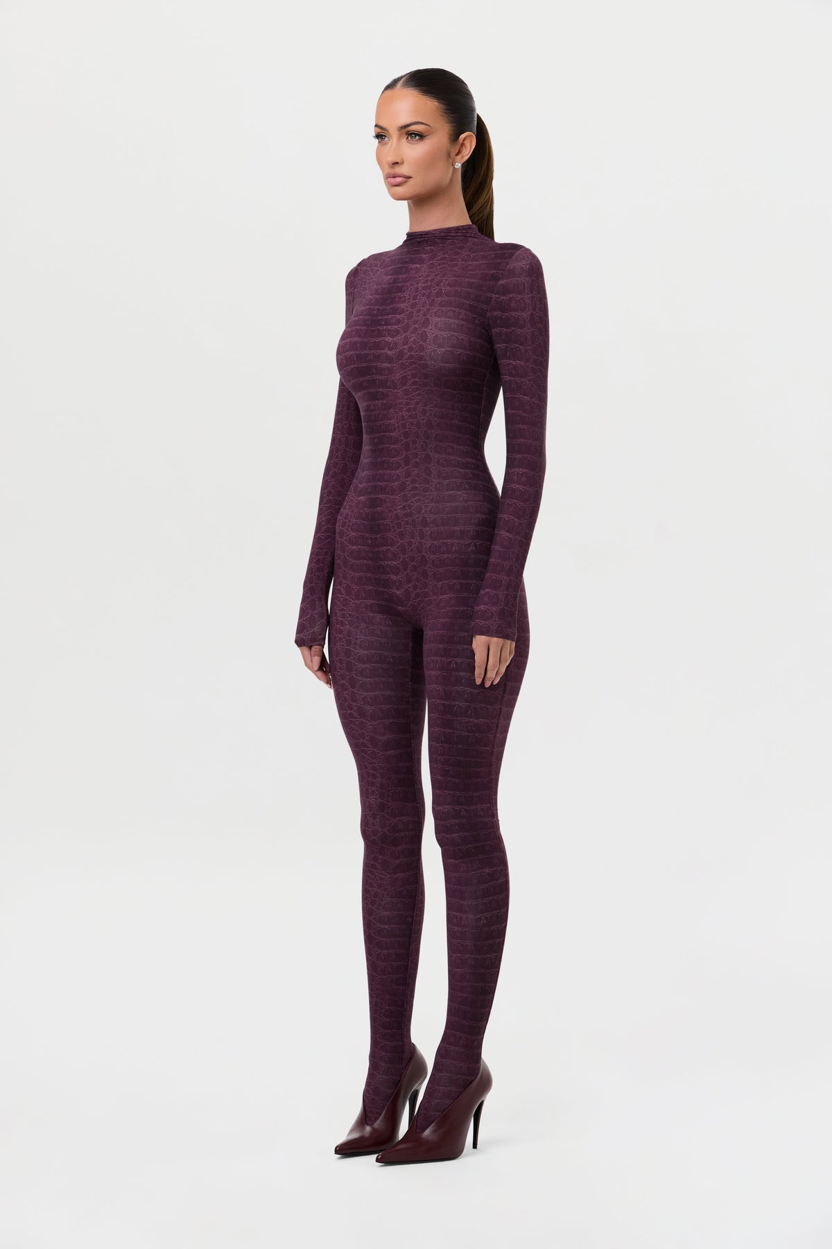 Naked Print Closed Toe Jumpsuit Petite