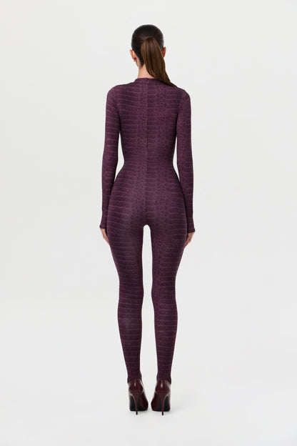 Naked Print Closed Toe Jumpsuit Petite