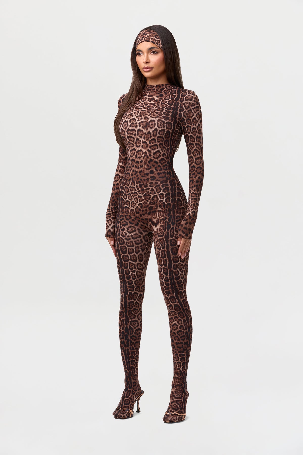 Naked Print Closed Toe Jumpsuit Petite