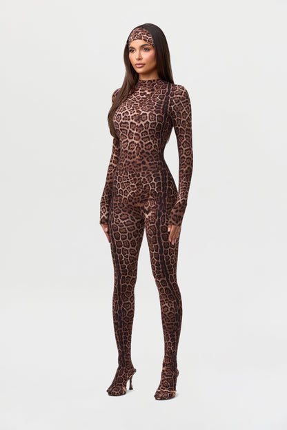 Naked Print Closed Toe Jumpsuit Petite