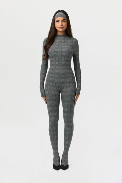 Naked Print Closed Toe Jumpsuit