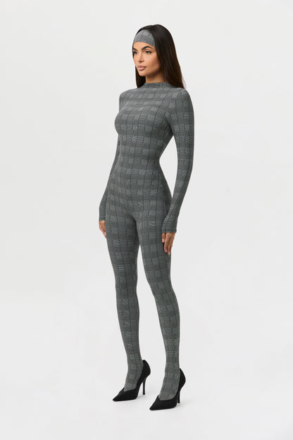 Naked Print Closed Toe Jumpsuit Petite