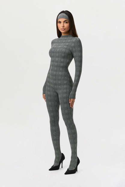 Naked Print Closed Toe Jumpsuit Petite