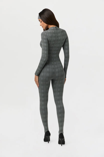 Naked Print Closed Toe Jumpsuit Petite