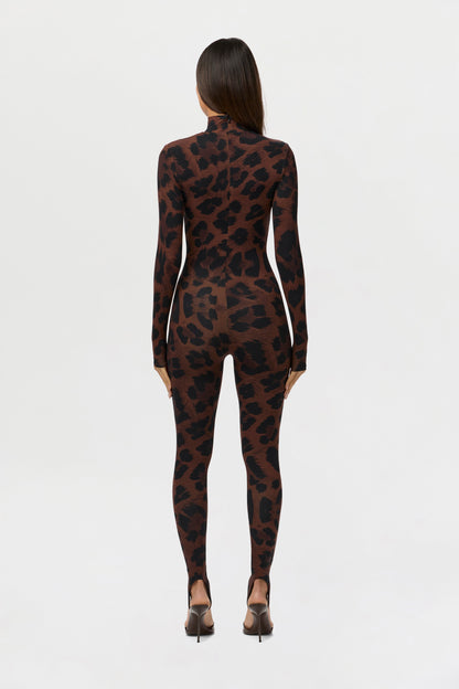 Naked Print Stirrup Jumpsuit Petite