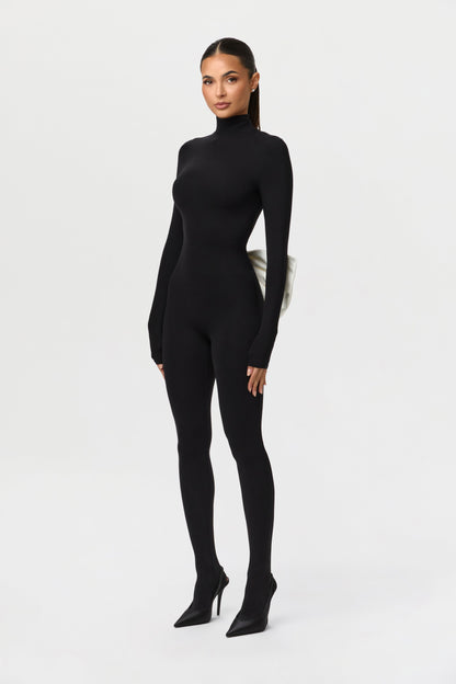Naked Print Closed Toe Jumpsuit Petite