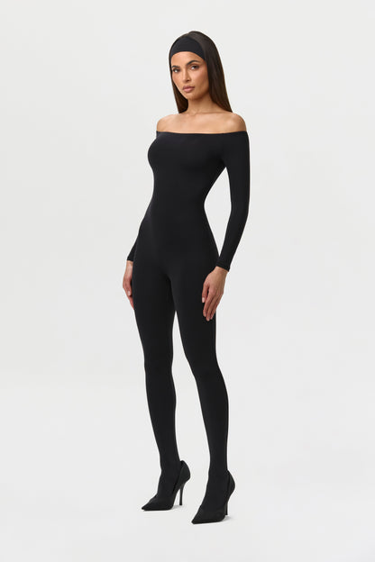 Naked Off-Shoulder Jumpsuit Petite