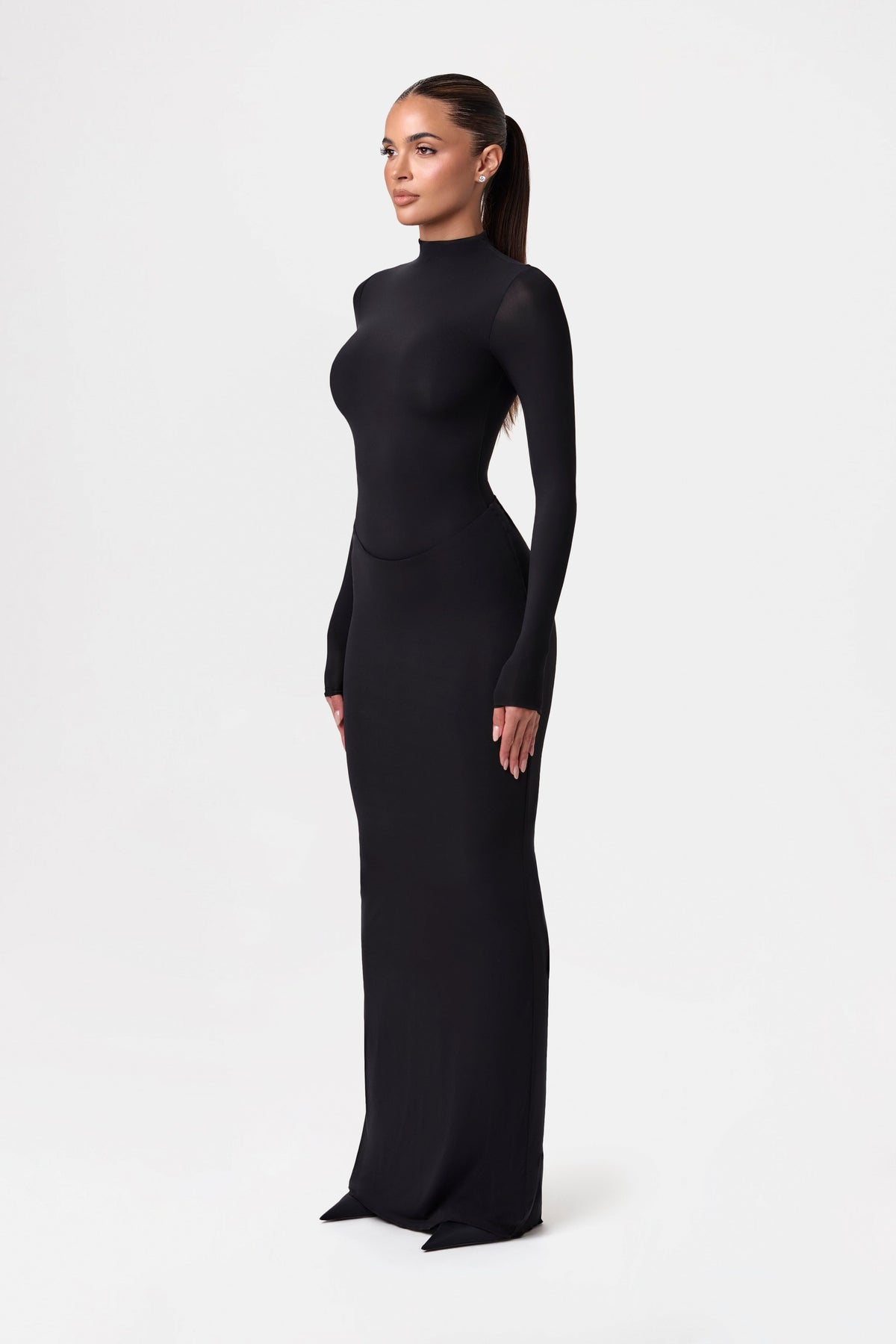 Naked Scoop Waist Maxi Skirt