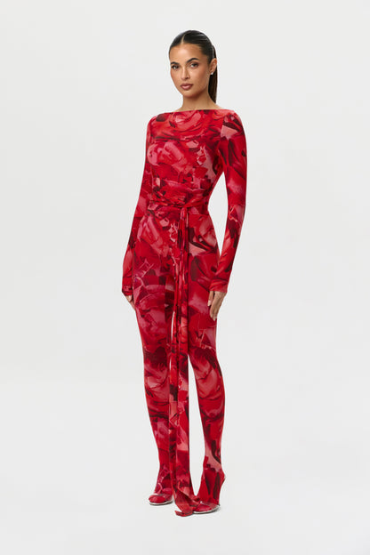 Bare Body Print Closed Toe Leggings