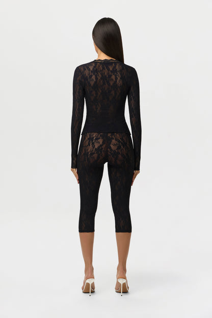 Stretch Lace Cardigan Top