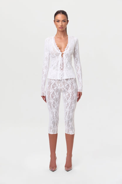 Stretch Lace Cardigan Top